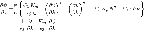 \begin{displaymath}\begin{split}\frac{\partial \psi}{\partial t} =& \frac{\psi}{...
...e_3 } \;\frac{\partial \psi}{\partial k}} \right]\; \end{split}\end{displaymath}