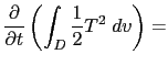 $\displaystyle \frac{\partial }{\partial t} \left( \int_D {T\;dv} \right) = \int_D { \frac{1}{e_3}\frac{\partial \left( e_3 \, T \right)}{\partial t} \;dv }=0$