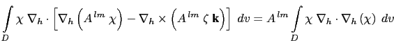 $\displaystyle \equiv \sum\limits_{i,j,k} - \left\{ \frac{e_{2u}\,e_{3u}} {e_{1u...
.../2} \left[ \chi \right] \delta_{j+1/2} \left[ 1 \right] \right\} \quad \equiv 0$